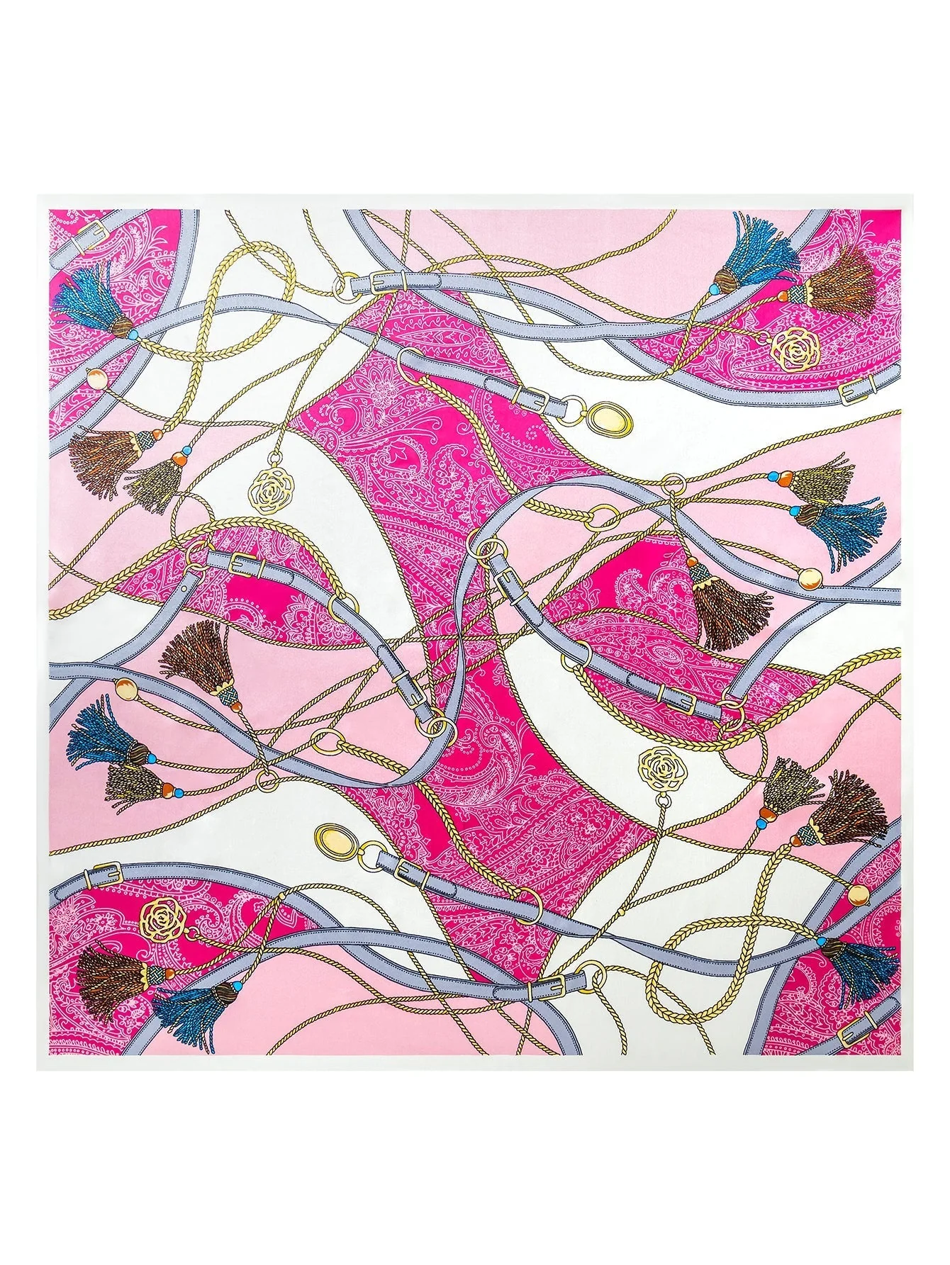 Foulard Châle Carré 100% Soie de Mûrier Imprimé 88*88cm - Image 34