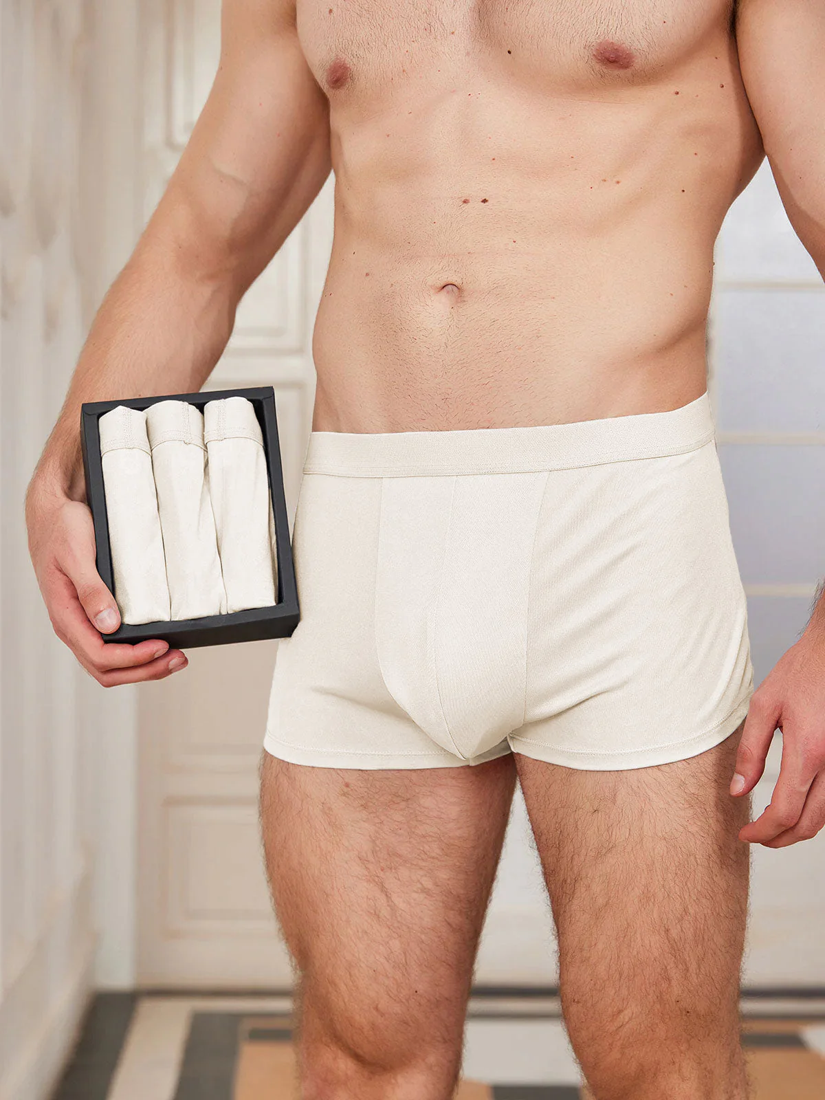 Lot de 3 Boxers Homme en Soie Pure - Image 16