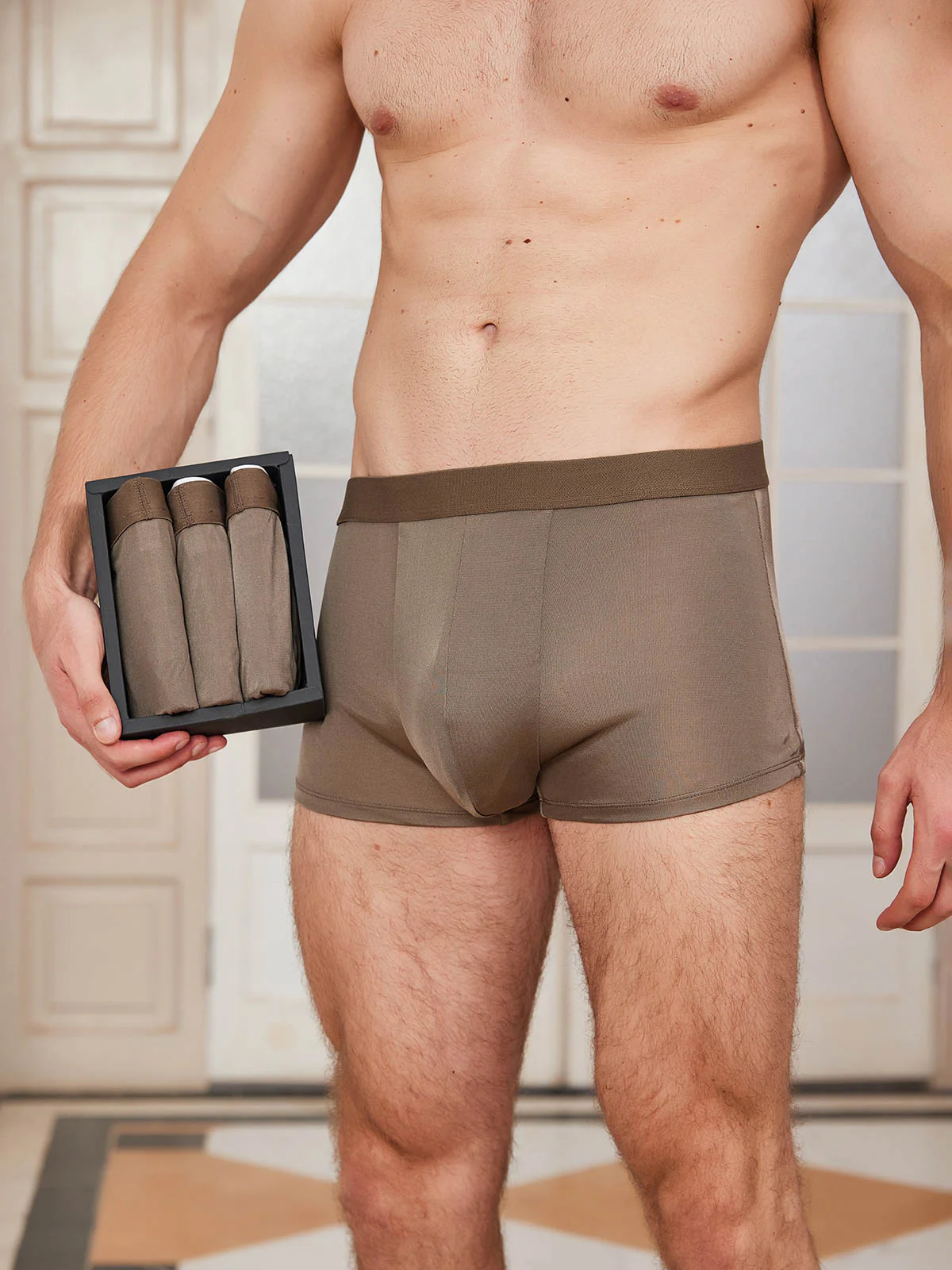 Lot de 3 Boxers Homme en Soie Pure - Image 22