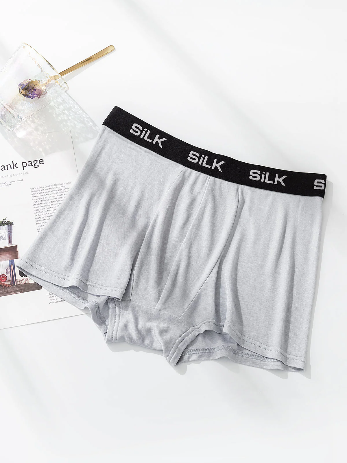 Lot de 3 Boxers Homme Ultra Doux Confortables en Soie Pure - Image 14