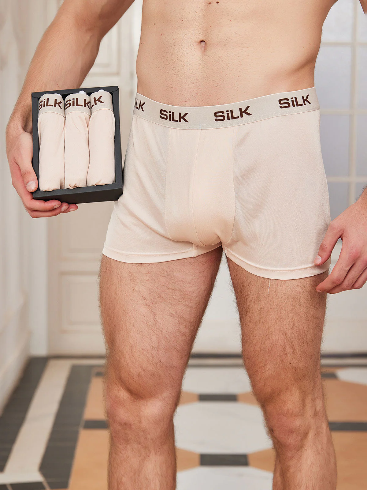 Lot de 3 Boxers Homme Ultra Doux Confortables en Soie Pure - Image 16