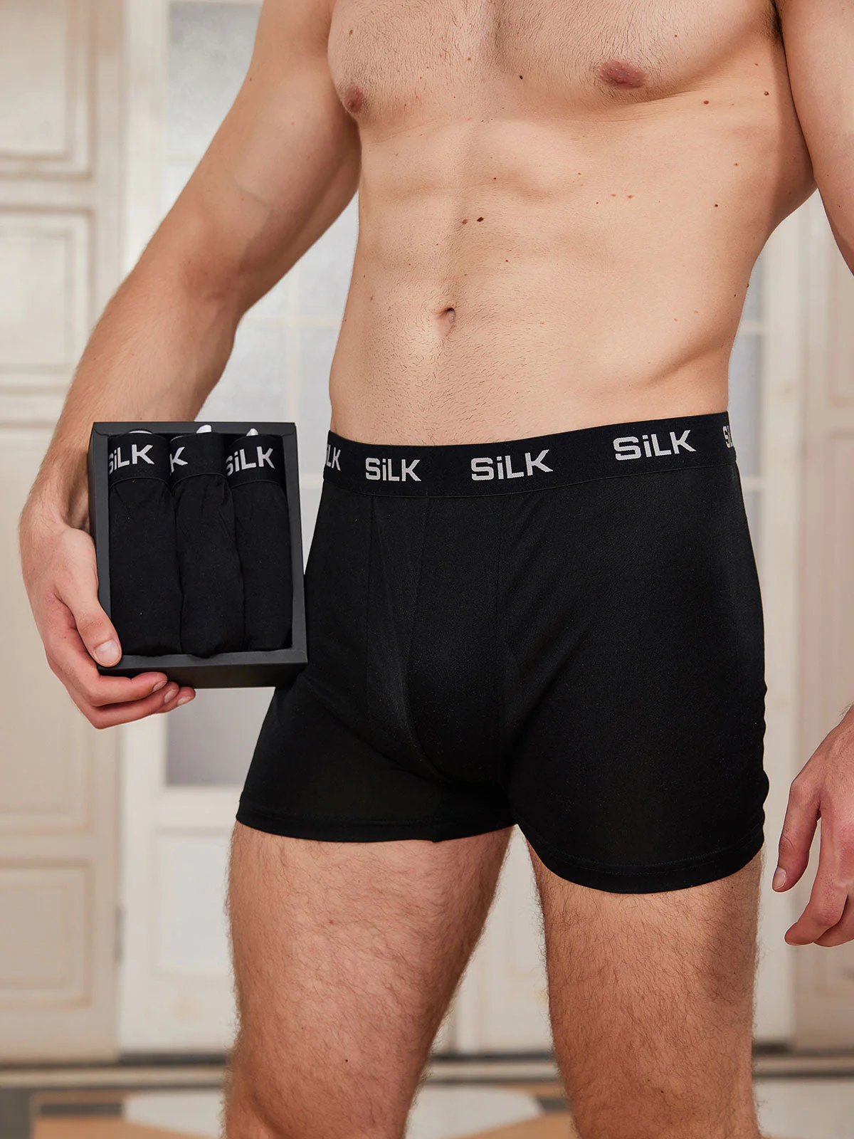 Lot de 3 Boxers Homme Ultra Doux Confortables en Soie Pure - Image 6