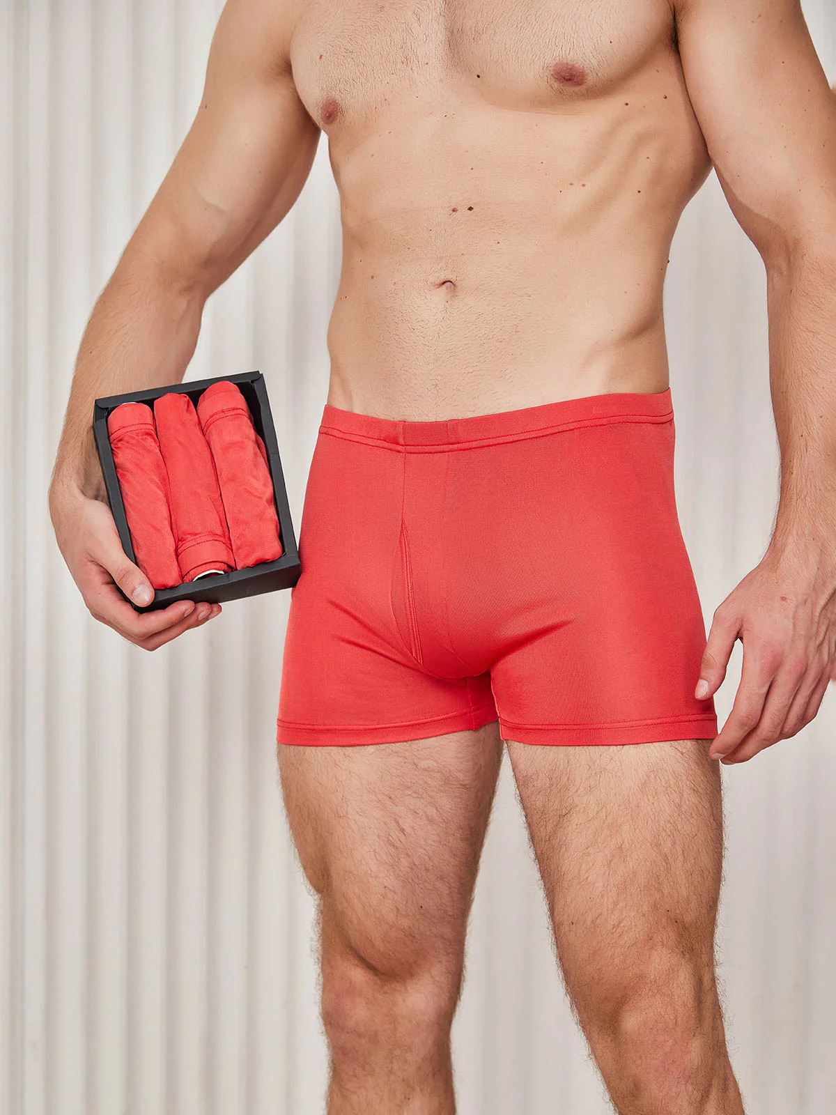 3 Boxers Homme en Soie Pure avec Devant Ouvert - Image 14
