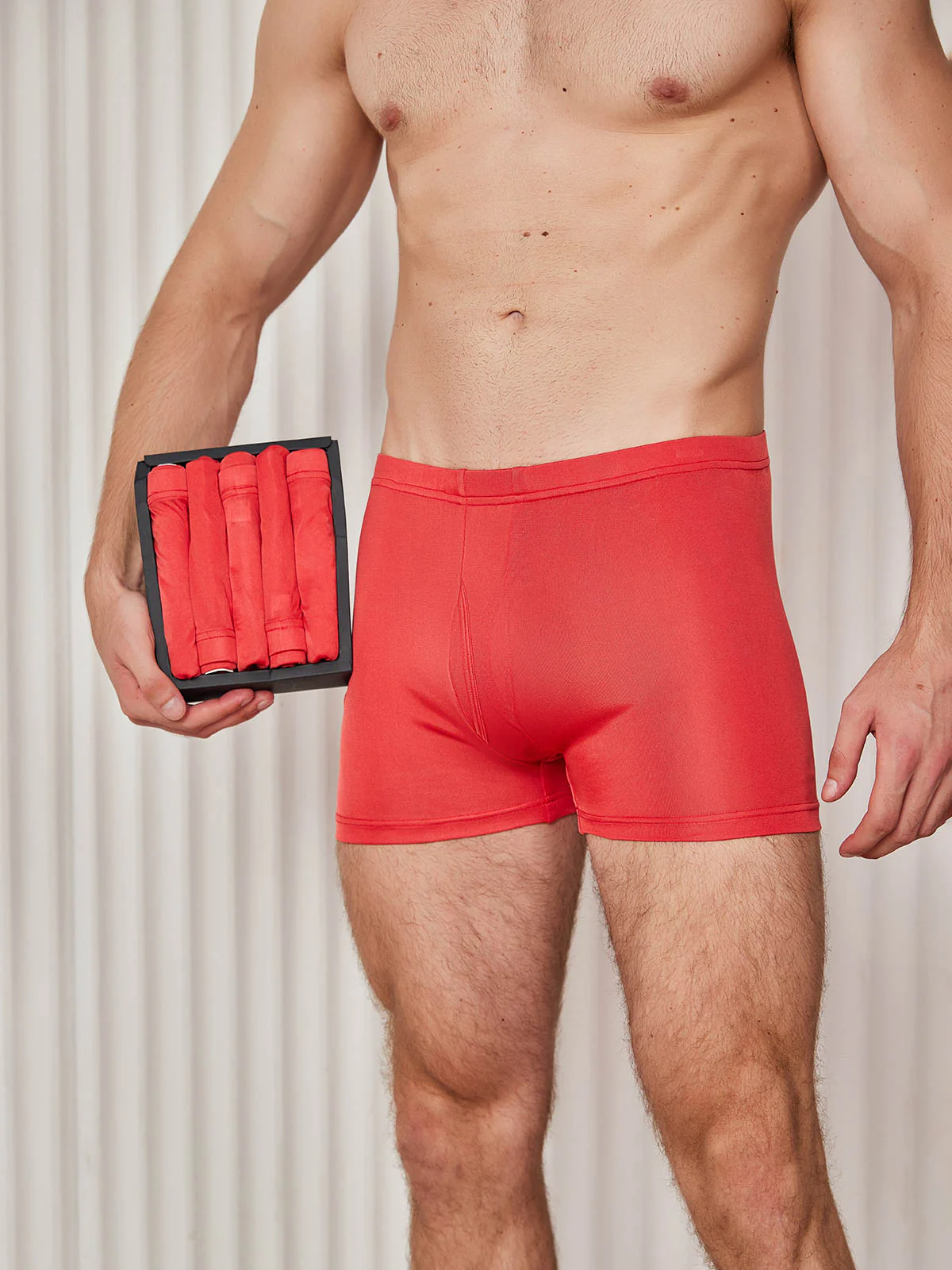 5 Boxers Homme en Soie Pure avec Ouverture à Braguette - Image 13