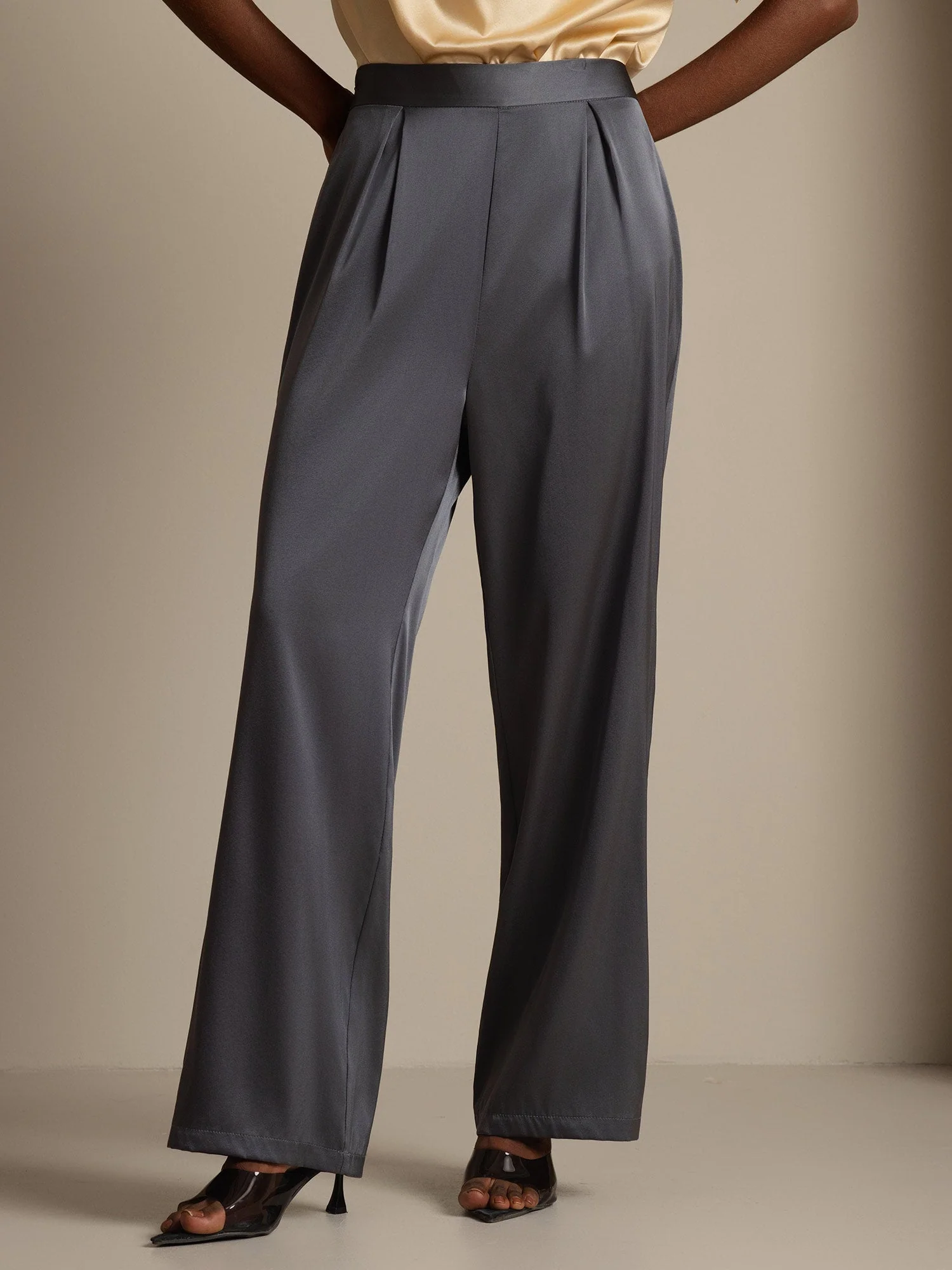 19Momme Pantalons en Soie à Jambes Larges Décontractés - Image 9