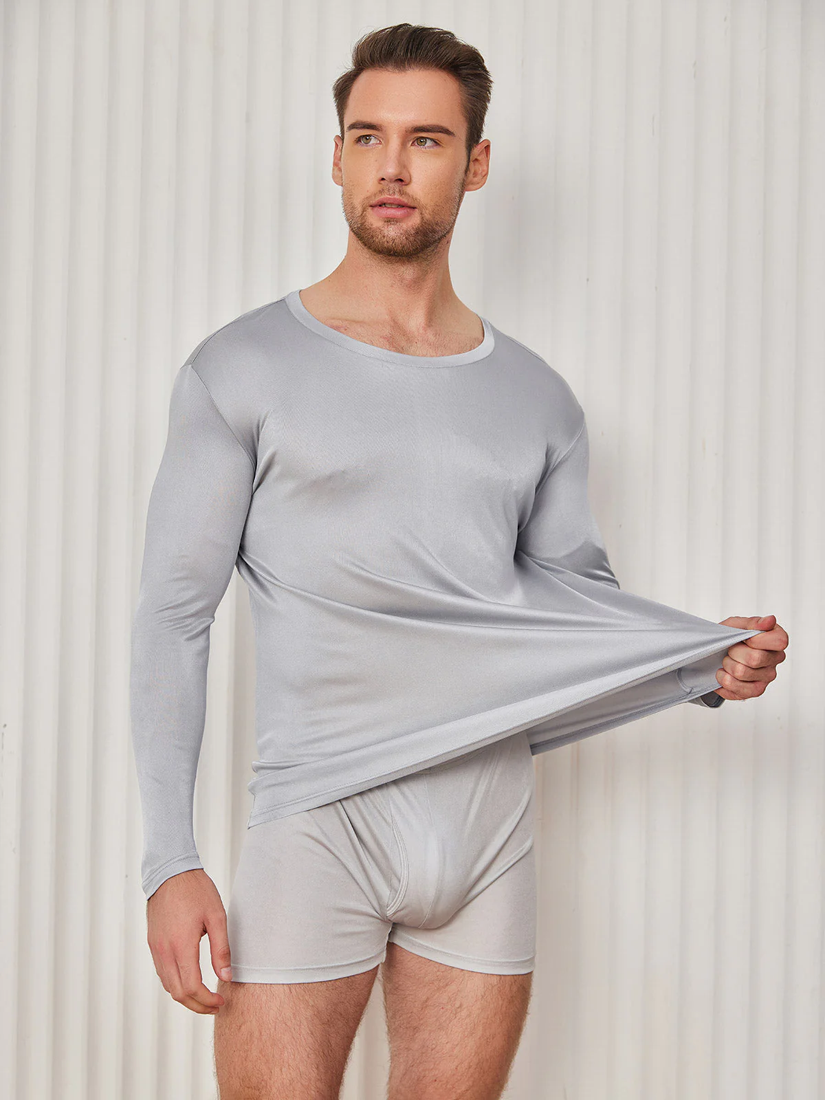 T-shirt En Jersey De Soie Pour Homme Tendance - Image 21
