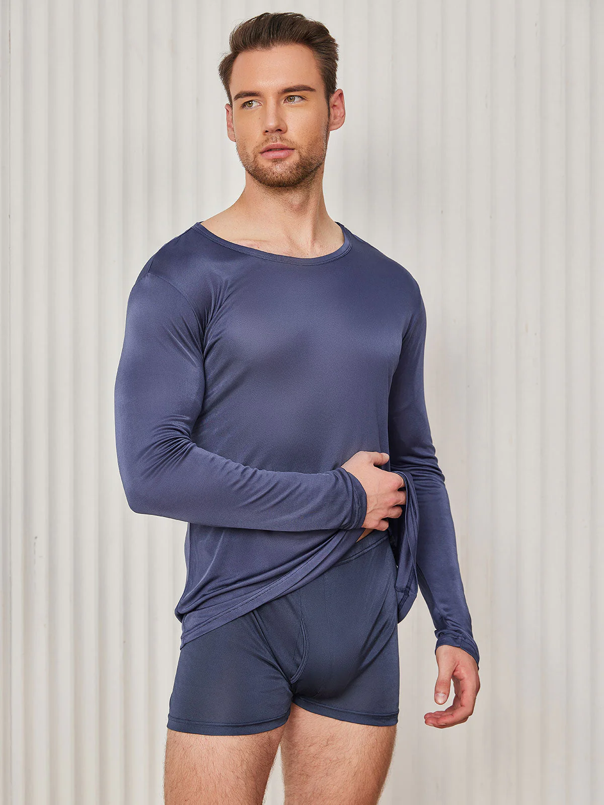 T-shirt En Jersey De Soie Pour Homme Tendance - Image 3
