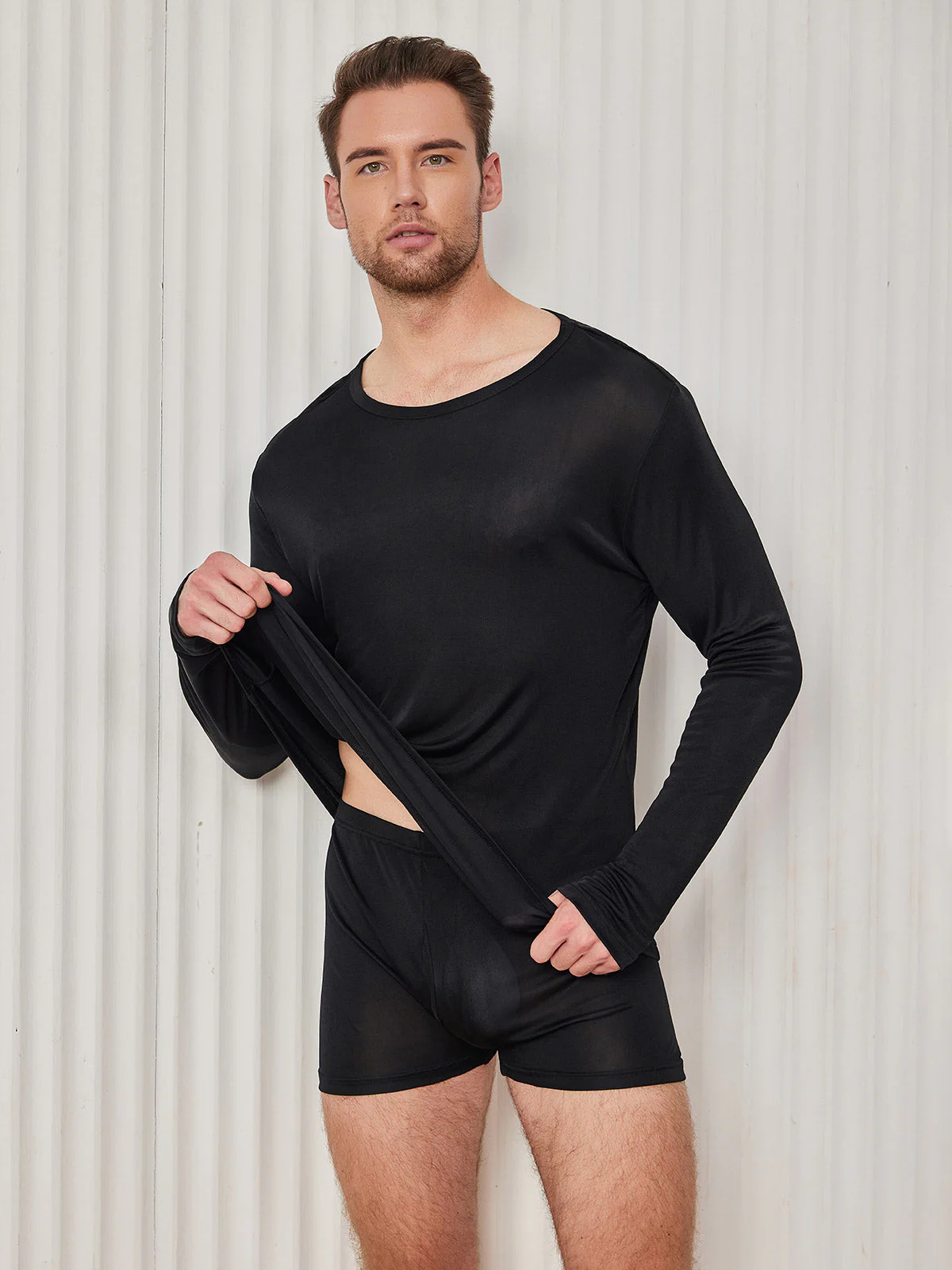 T-shirt En Jersey De Soie Pour Homme Tendance - Image 6