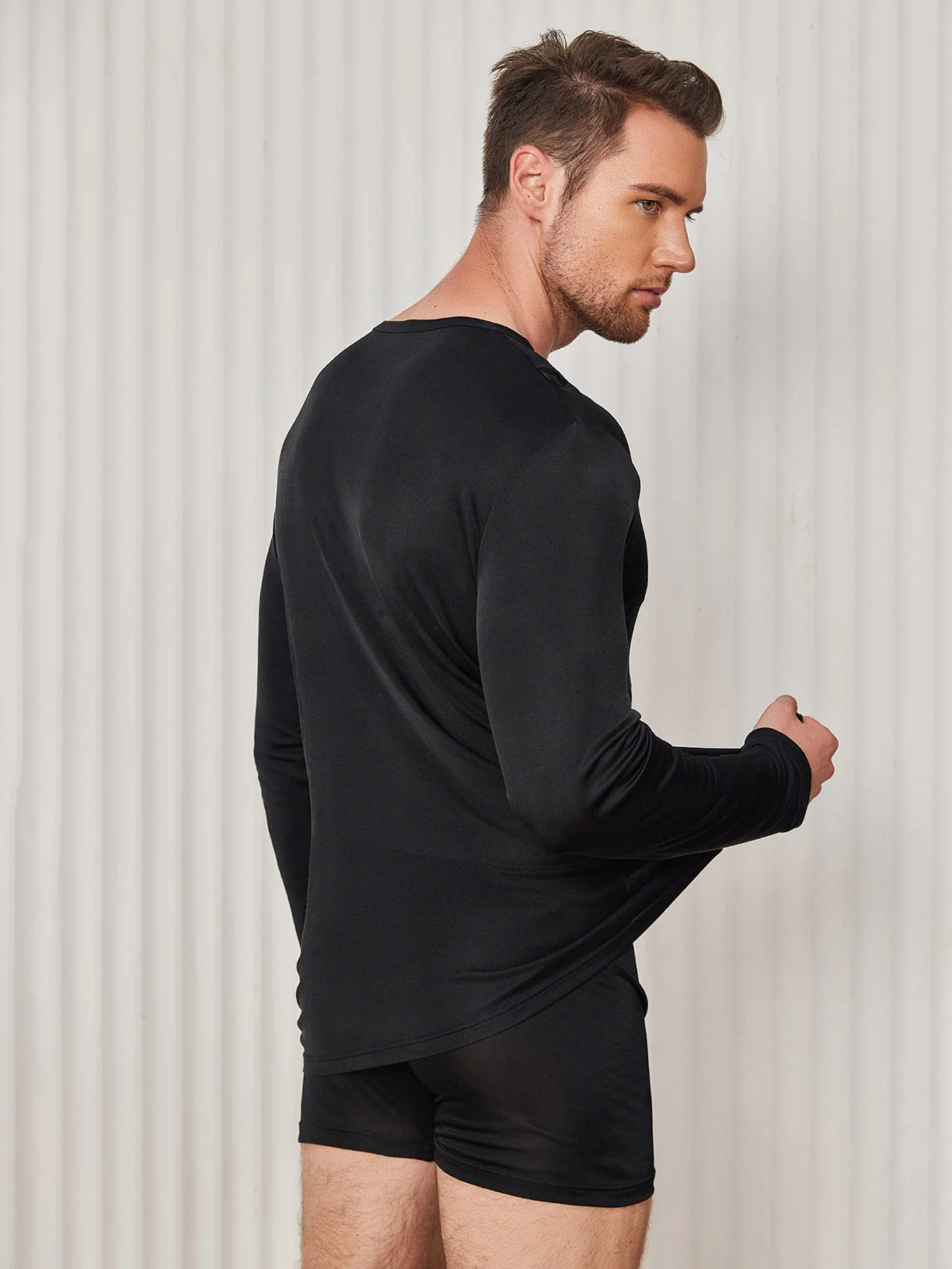 T-shirt En Jersey De Soie Pour Homme Tendance - Image 7