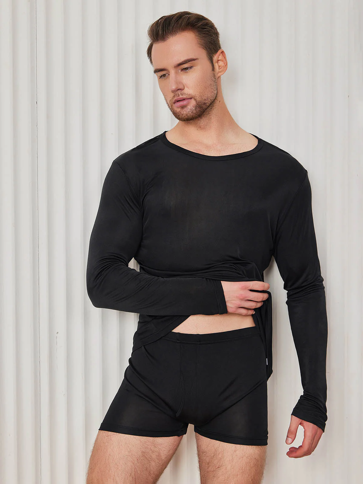 T-shirt En Jersey De Soie Pour Homme Tendance - Image 9