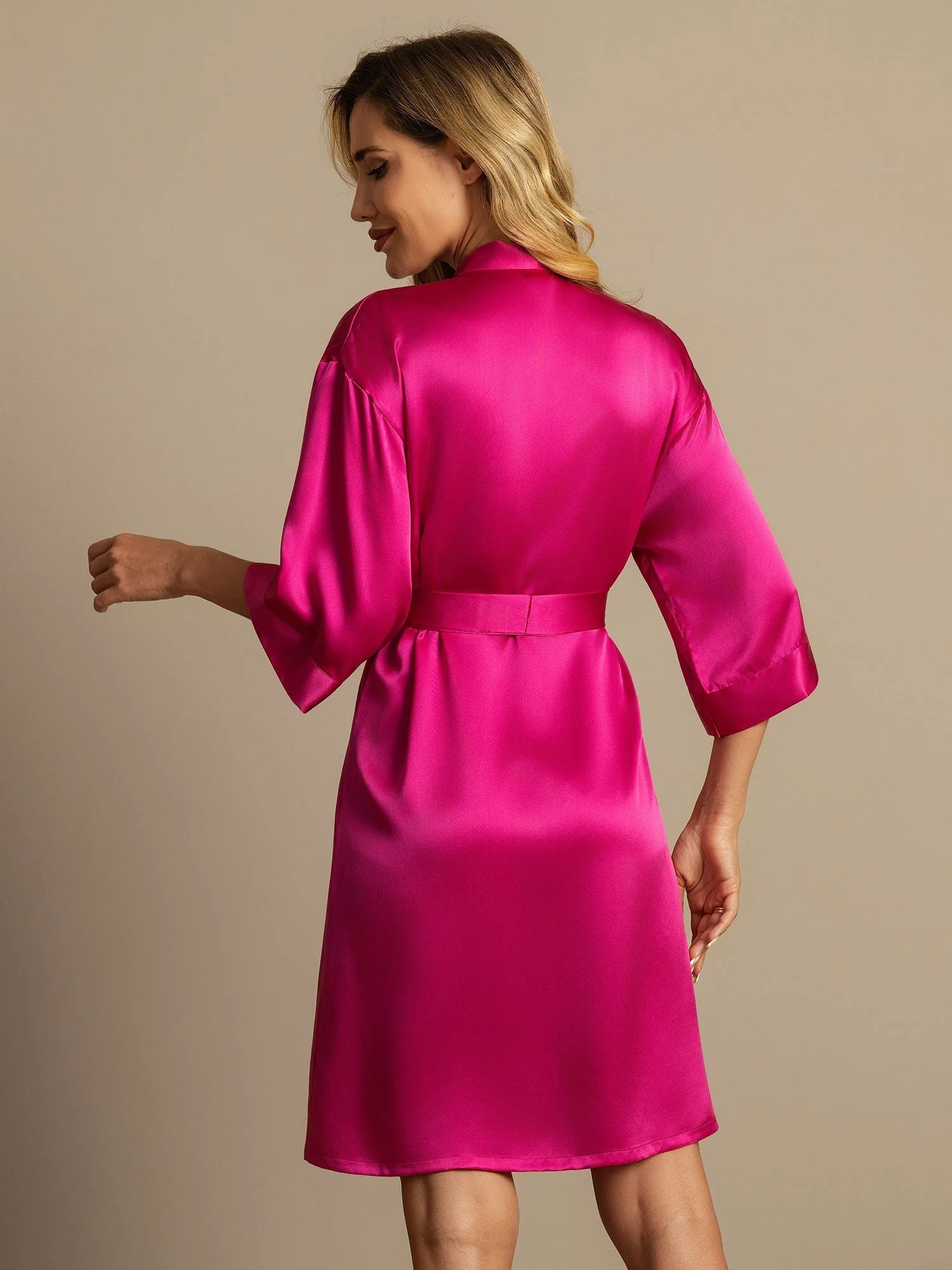 Kimono En Pure Soie Pour Femme À Manches 3/4 - Image 33