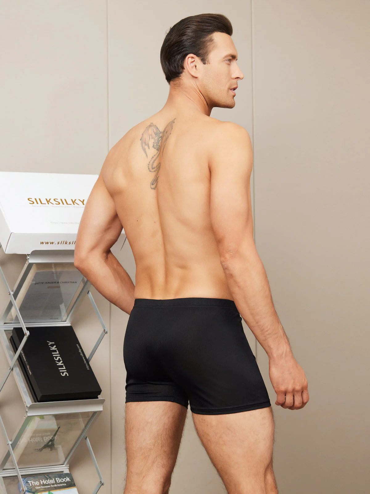Sous-Vêtements Homme En Soie Pure Avec Ouverture Devant - Image 10