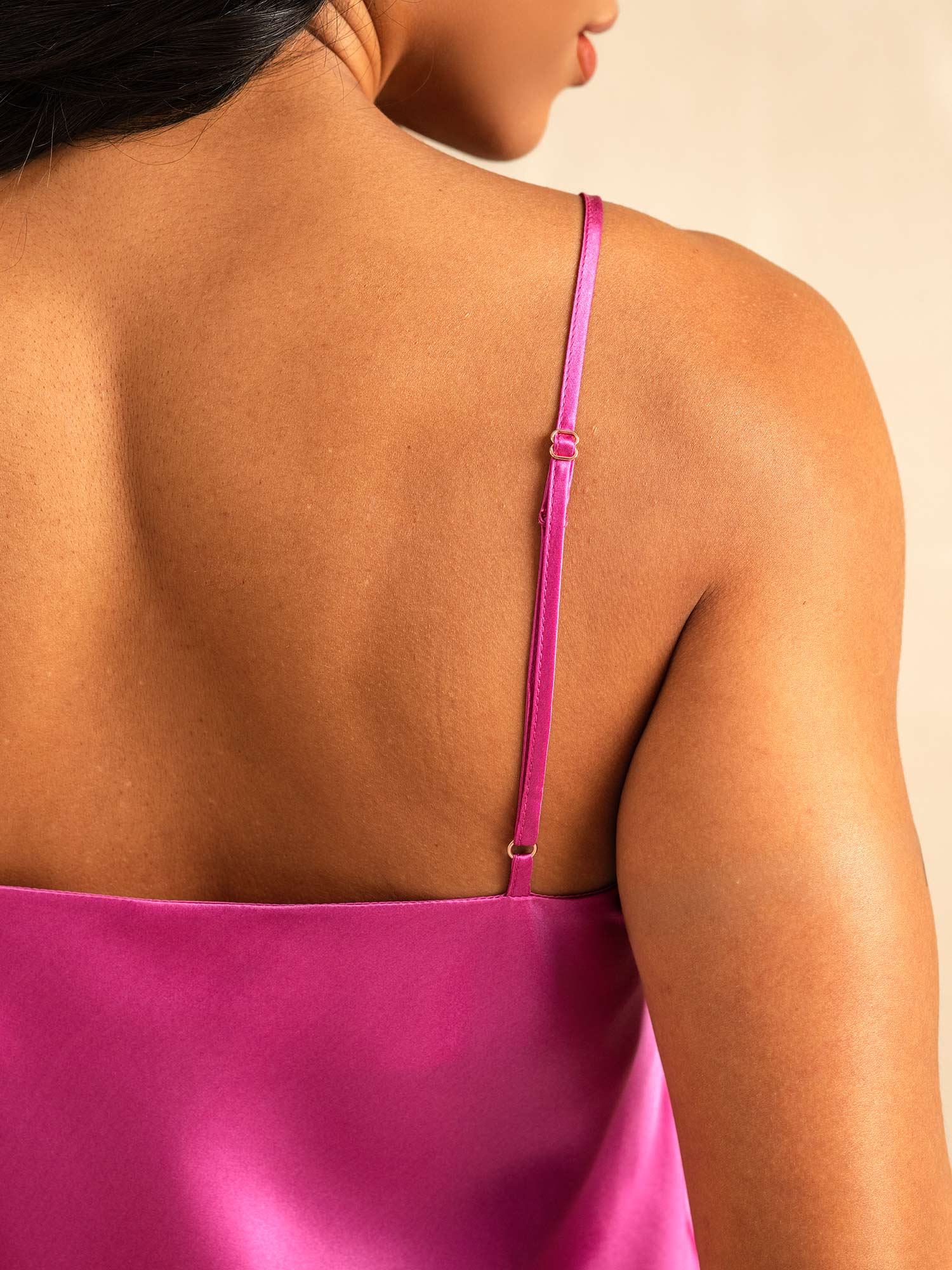 Ensemble de Camisole à Bretelles Spaghetti en Soie Pure 2Pcs - Image 27