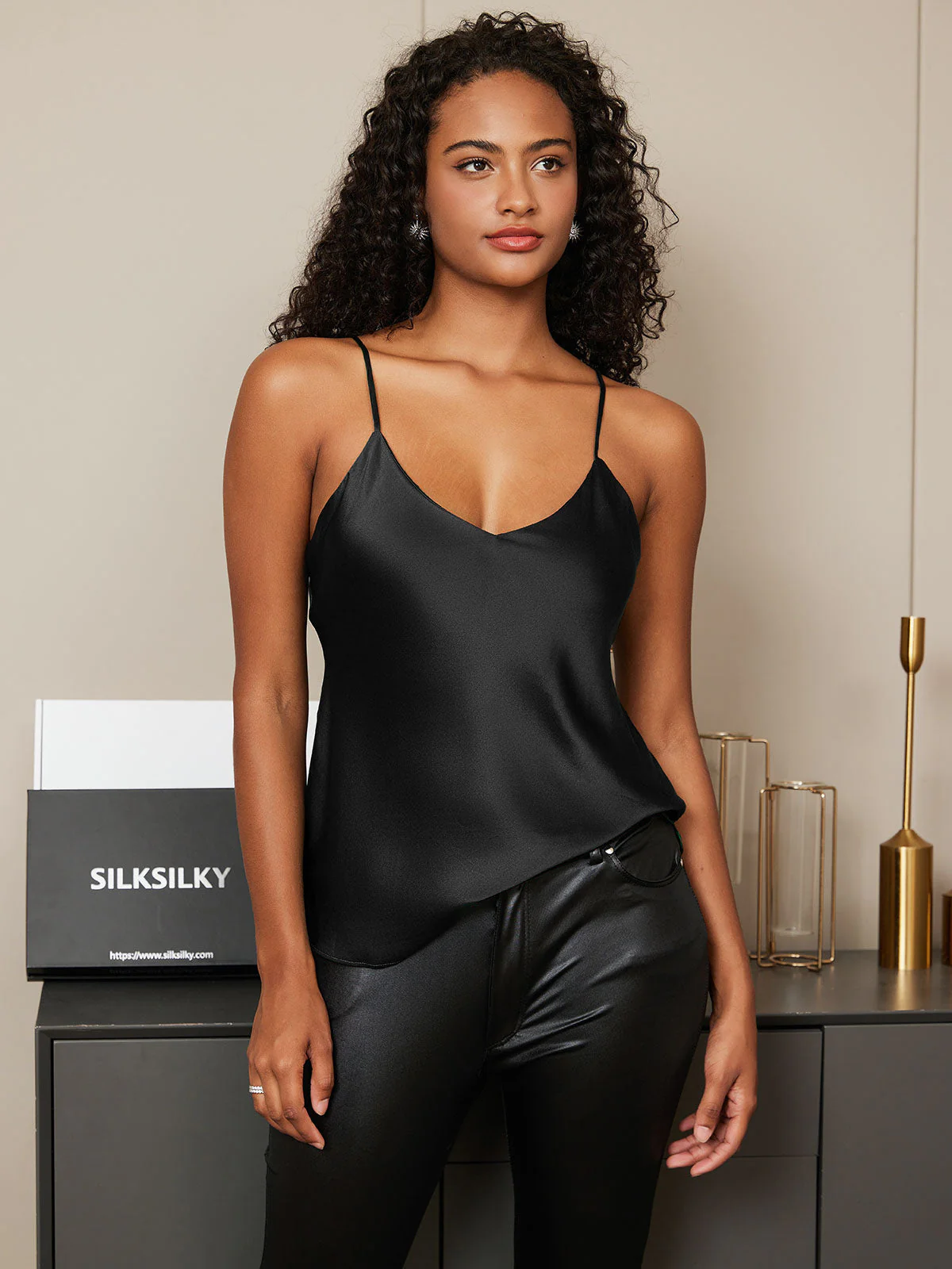 Débardeur Camisoles Pure Soie Fines Brides - Image 11