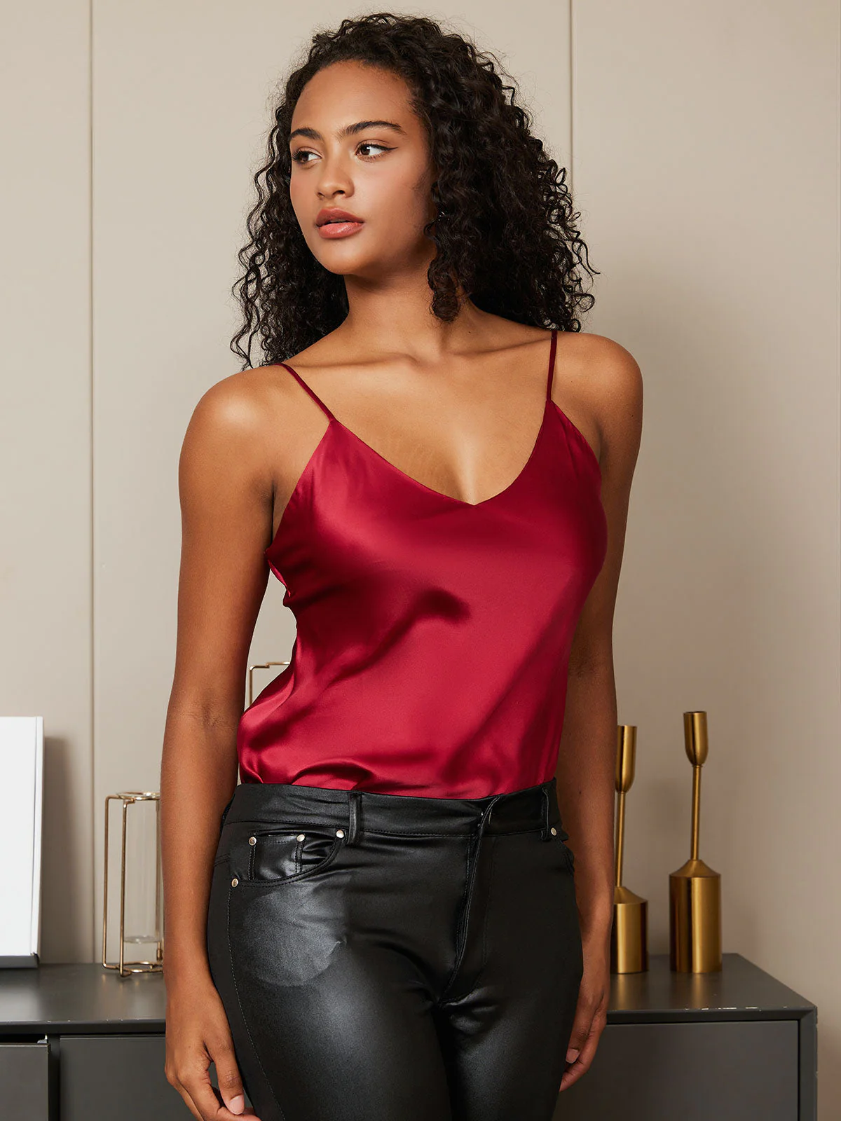 Débardeur Camisoles Pure Soie Fines Brides - Image 62