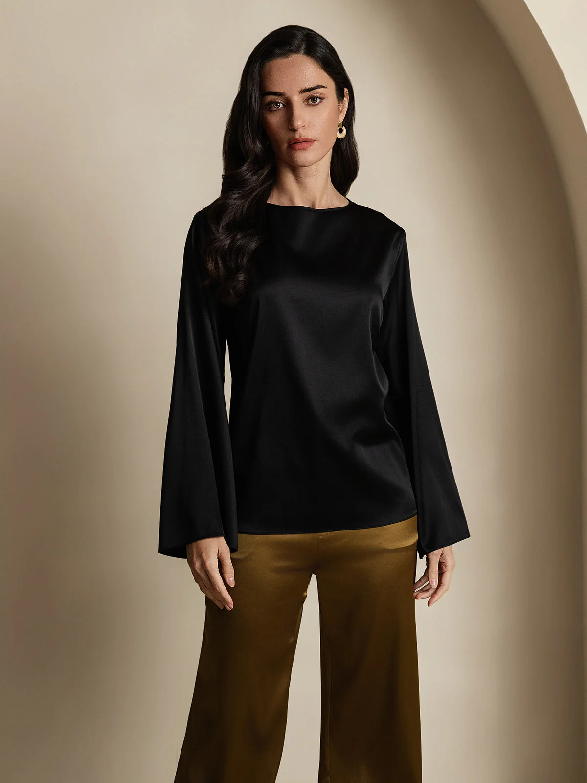 19Momme Soie Relax Longues Manches Blouse - Image 18