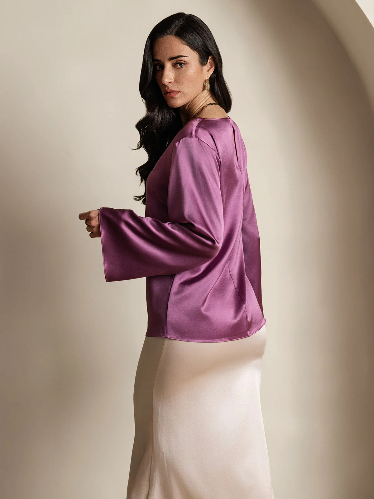 19Momme Soie Relax Longues Manches Blouse - Image 34