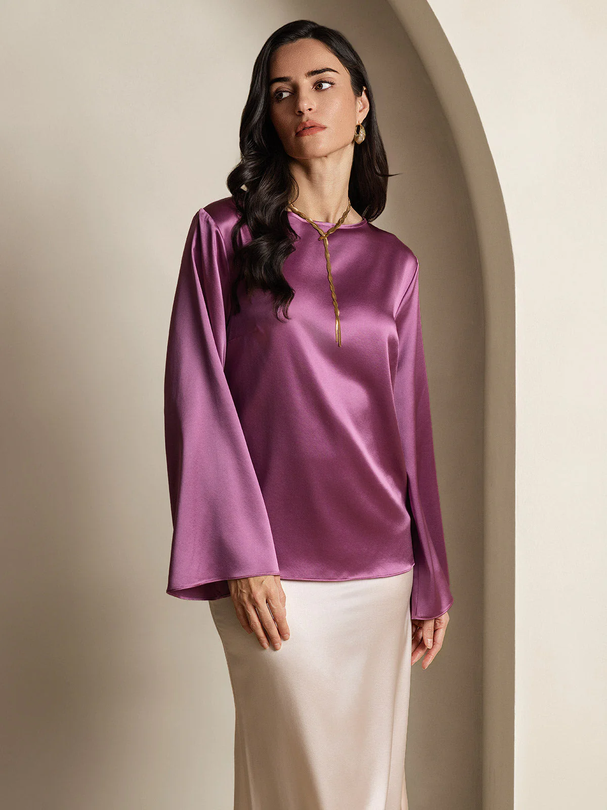 19Momme Soie Relax Longues Manches Blouse - Image 37