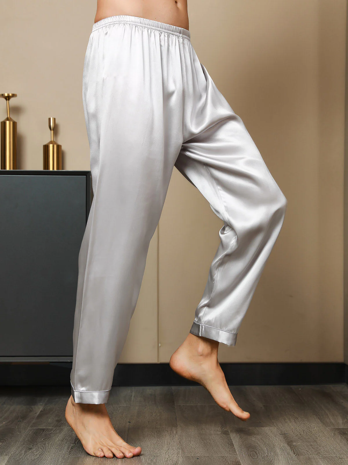 Pure Soie Décontracté Pantalon - Image 19