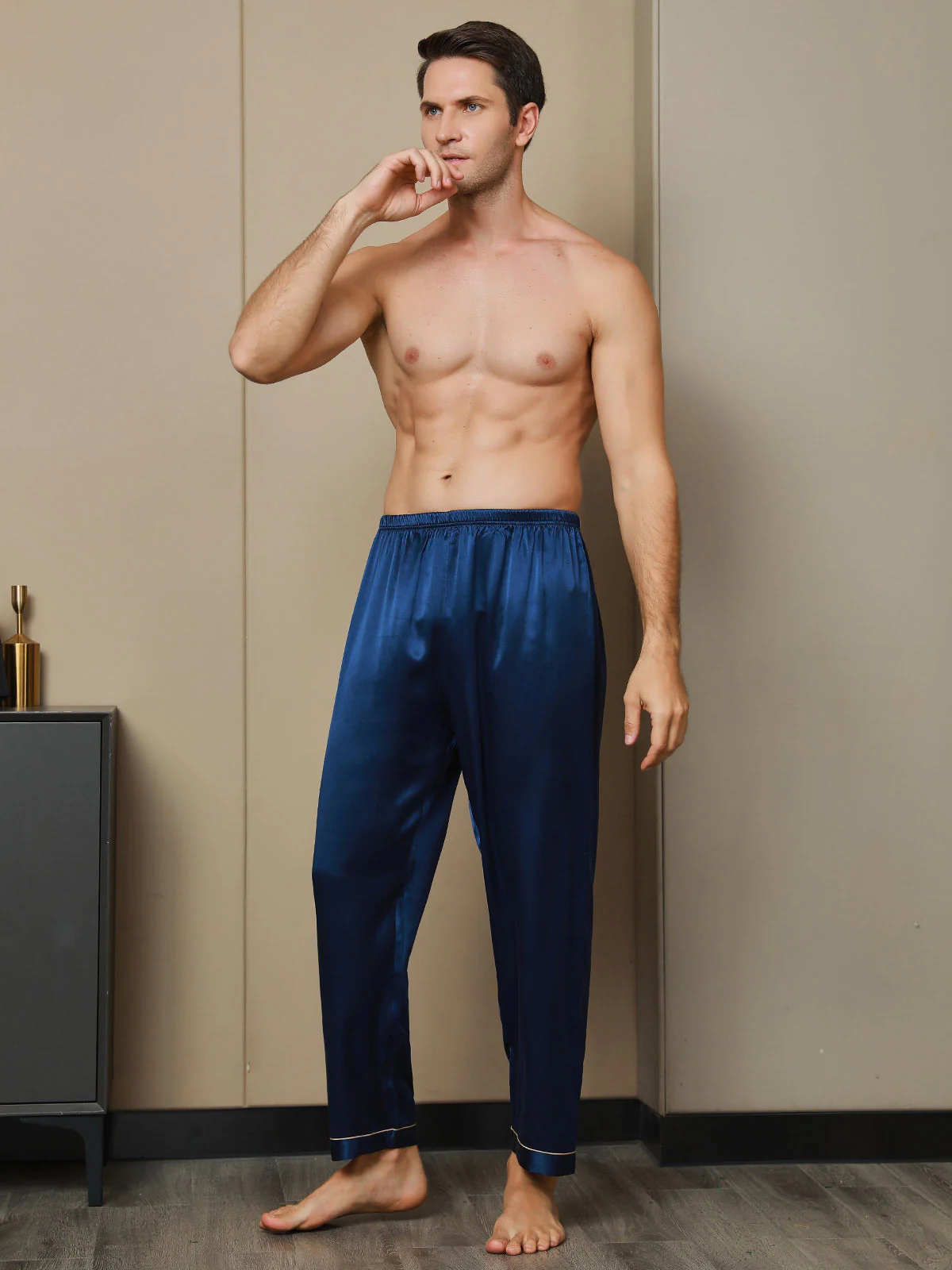 Pure Soie Décontracté Pantalon - Image 4